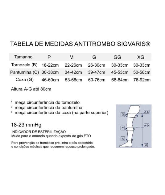 Meia de Compressão 7/8 Antitrombo